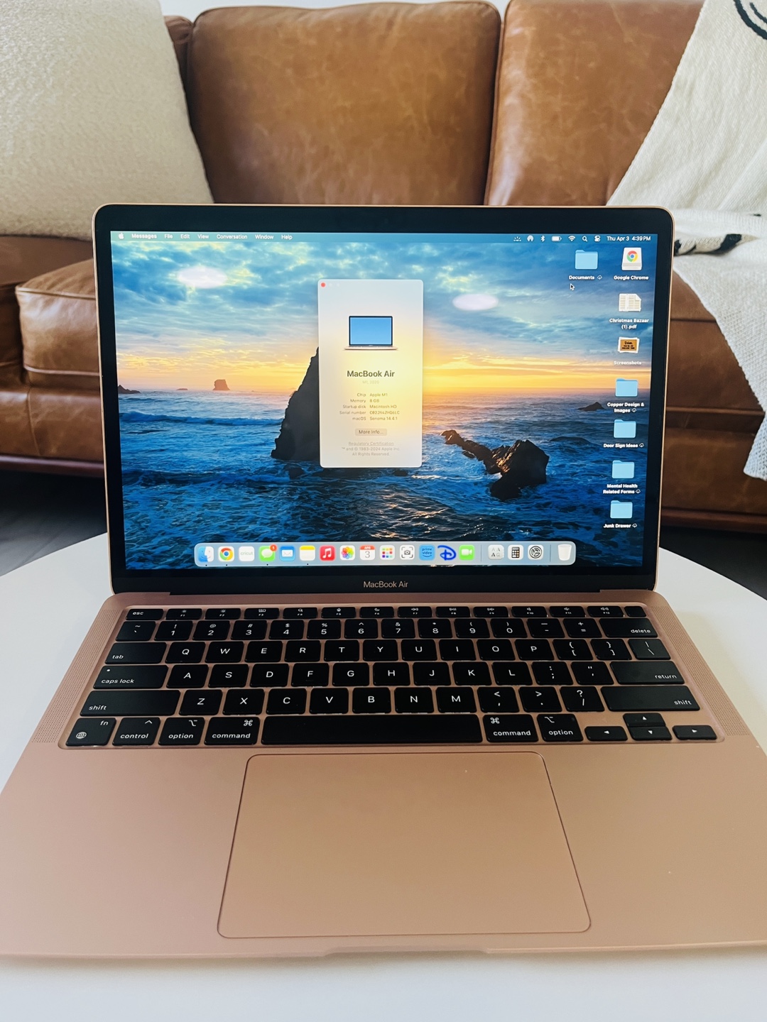 Rose Gold MacBook Air M1 2020 - 8GB RAM - Minor Scratches - photo 2