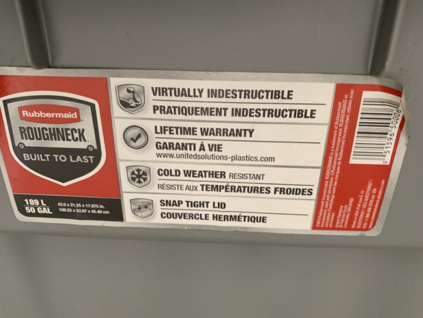 free large rubbermaid container - photo 4
