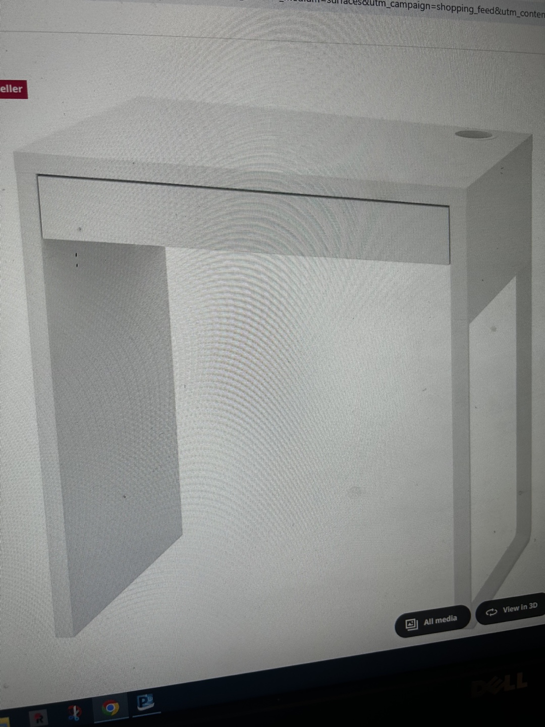 White Desk with Drawer - Great for Small Spaces!
