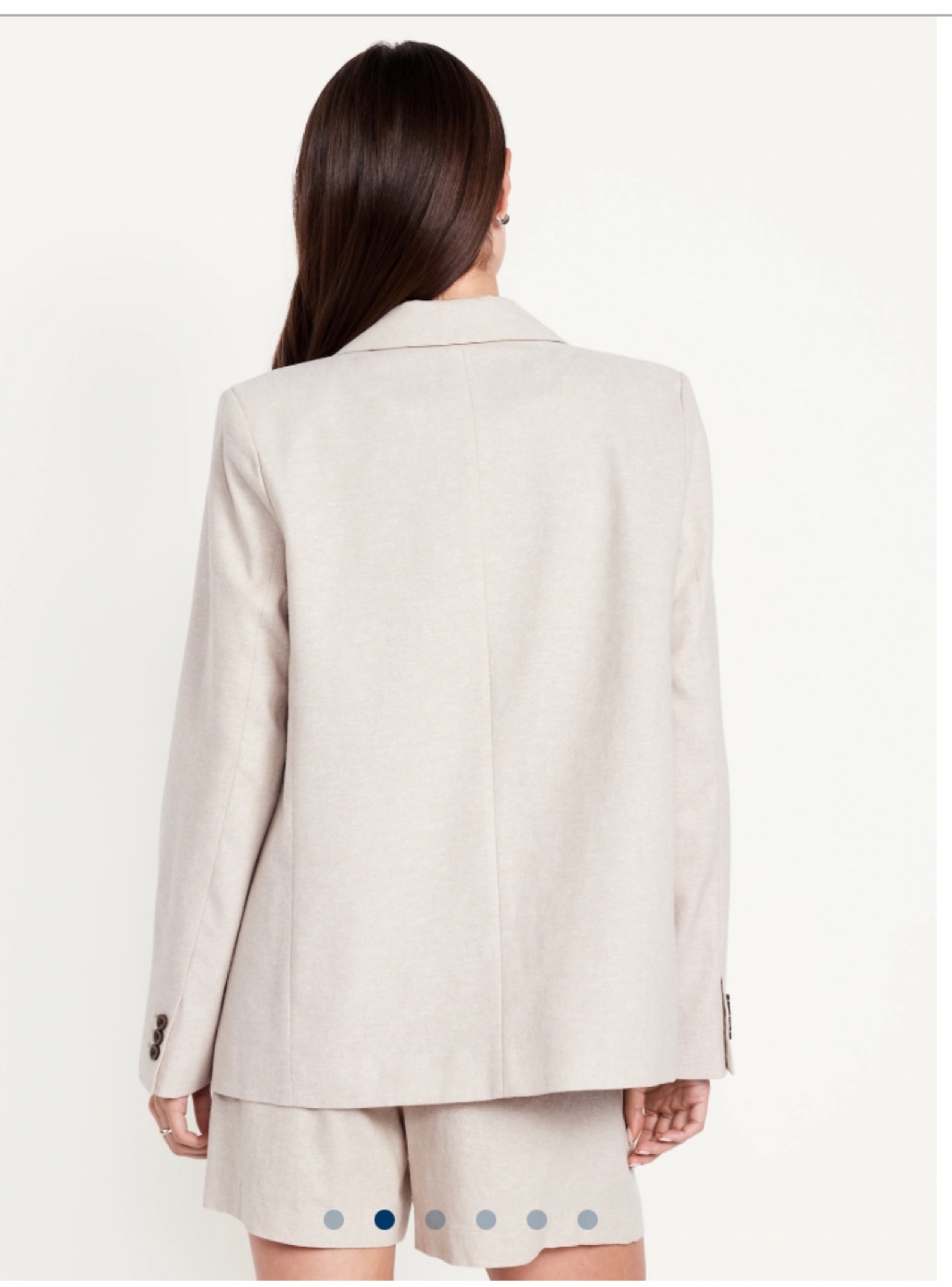 Taylor Fitted Linen-Blend Suit Blazer - photo 2