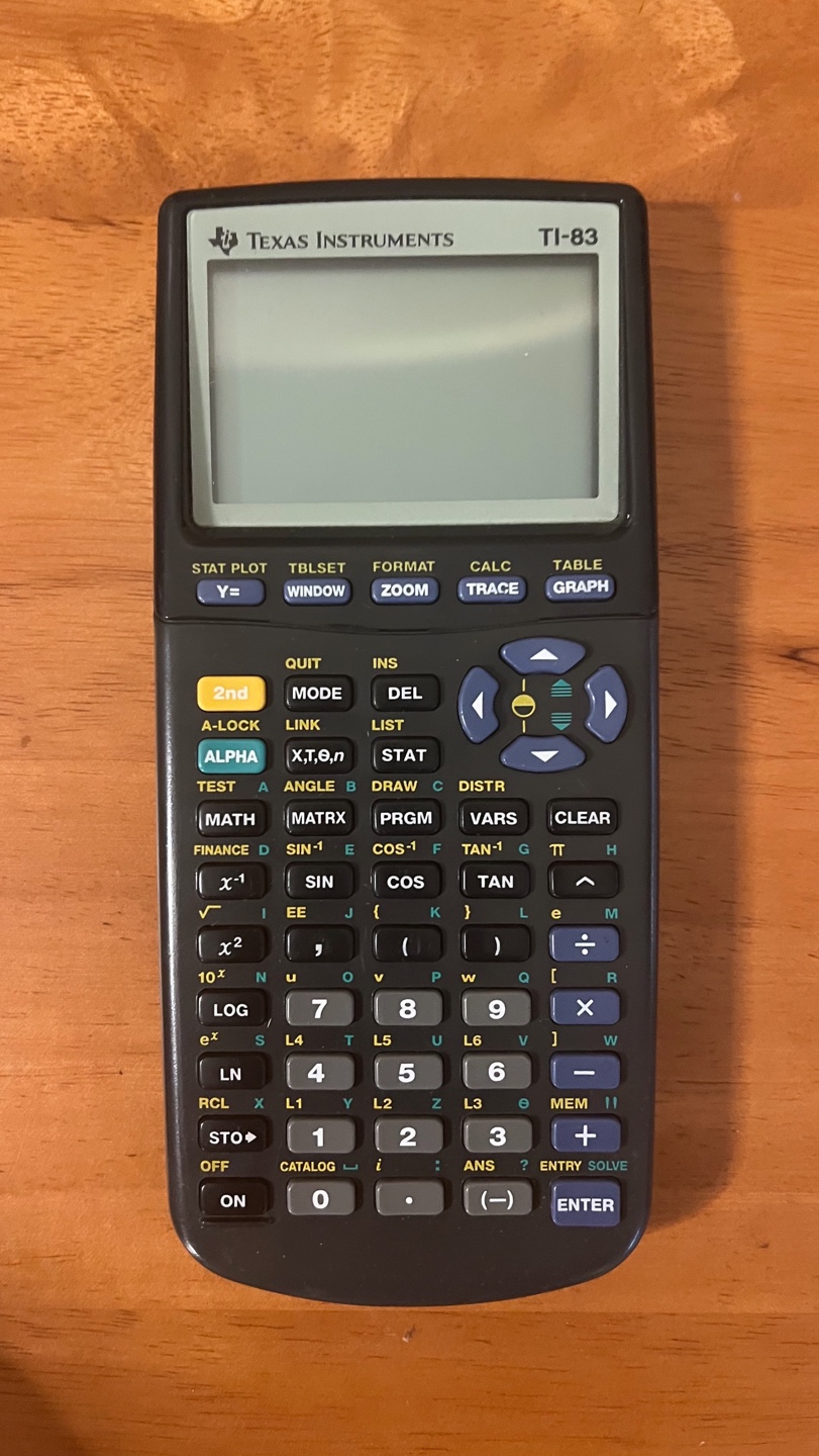 TI-83 Graphing Calculator with Case