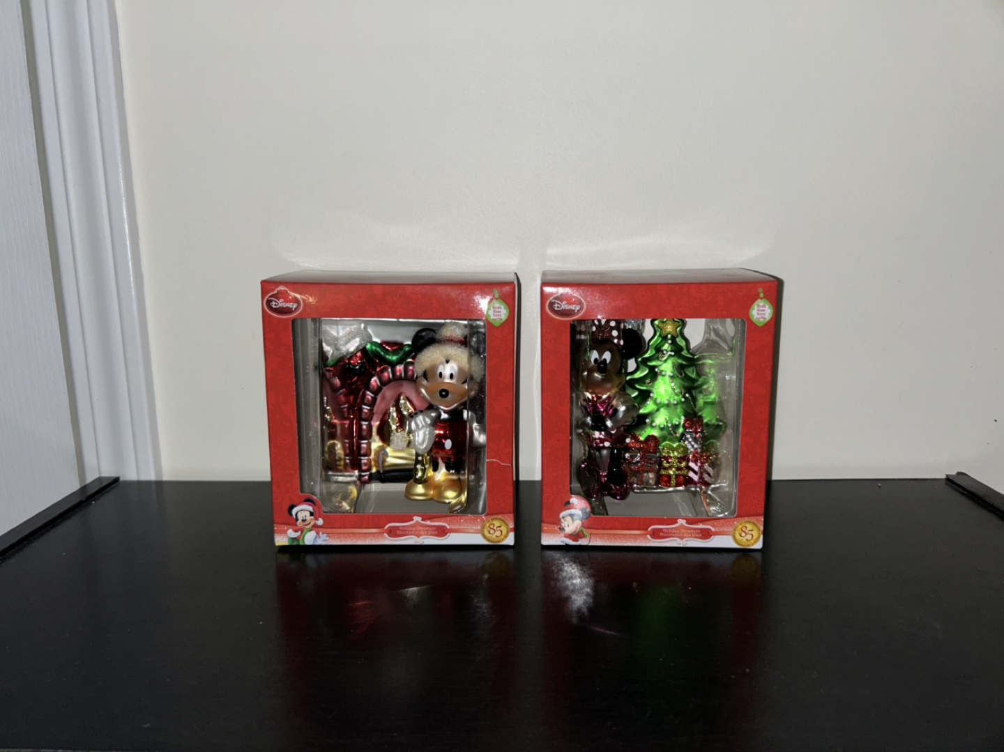 Disney Mickey Mouse & Minnie Mouse 85th Anniversary ornaments