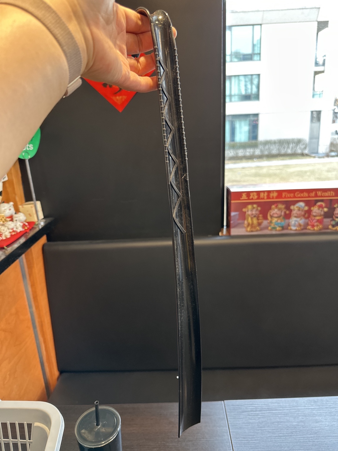 Black Plastic Shoe Horn