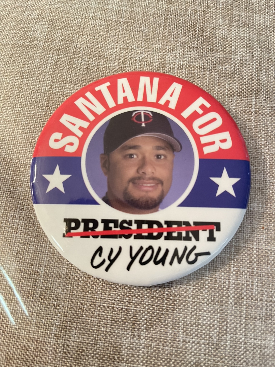 Vintage Santana for President Button