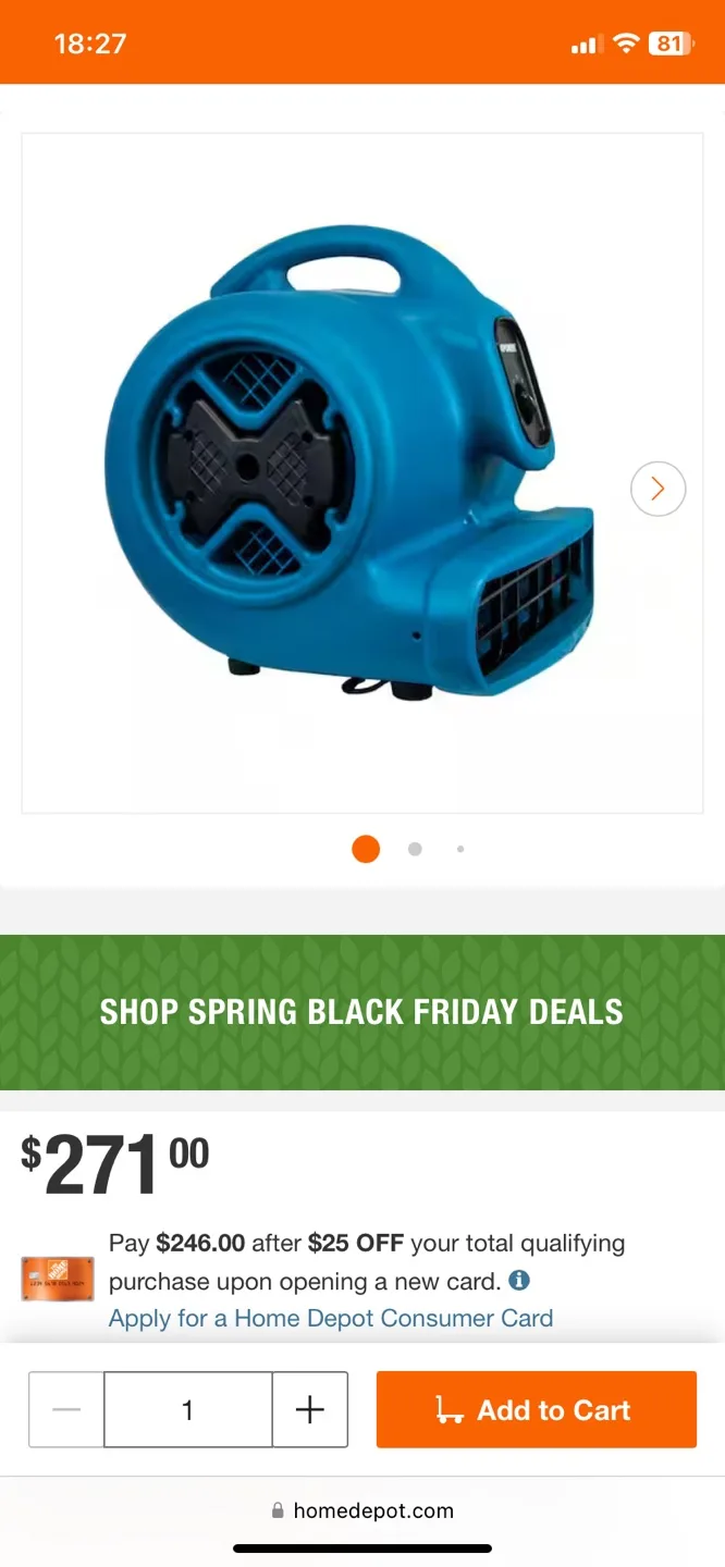 (2) XPOWER P-630 1/2 HP High Velocity Air Movers 💚 image indicator(3)