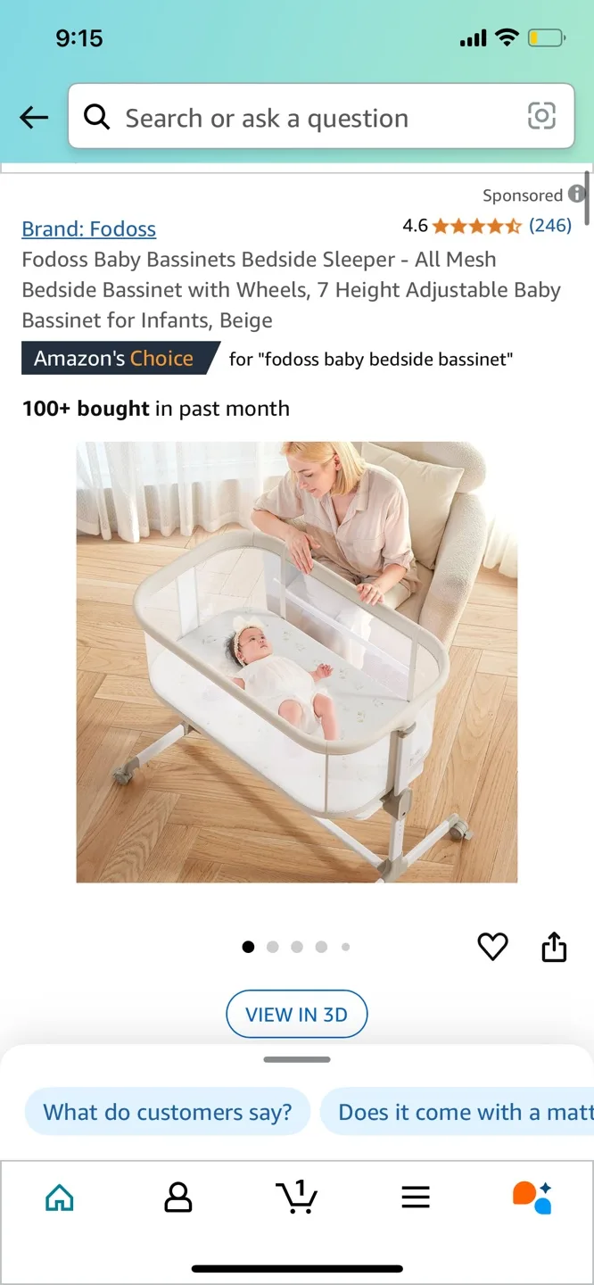 Fodoss Baby Bassinet - 7 Height Adjustable image indicator(3)