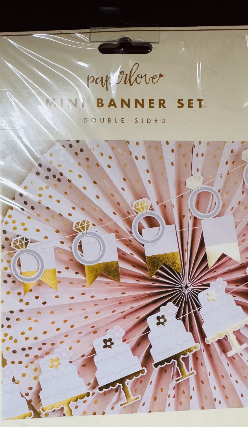 💍 🎊NEW PaperLove Mini Wedding/ Bridal Party Banner Set
