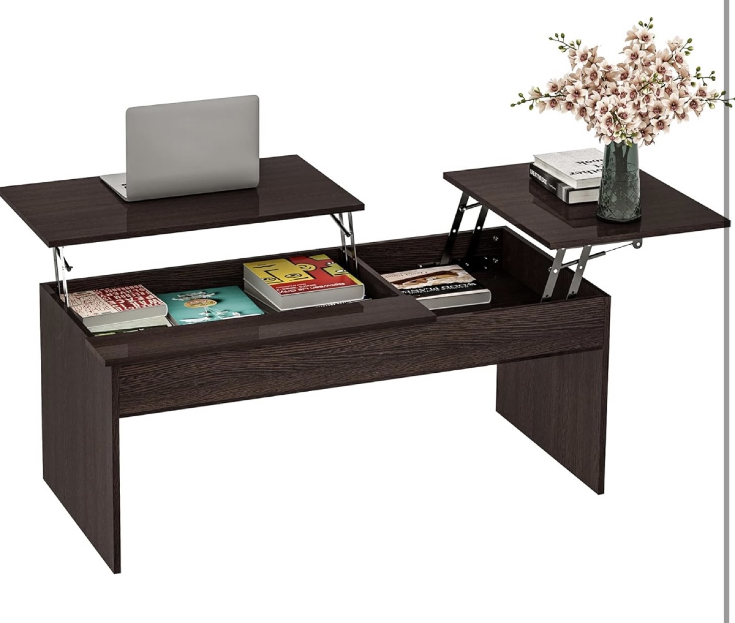 HOMCOM Lift-Top Coffee Table with Storage - photo 2