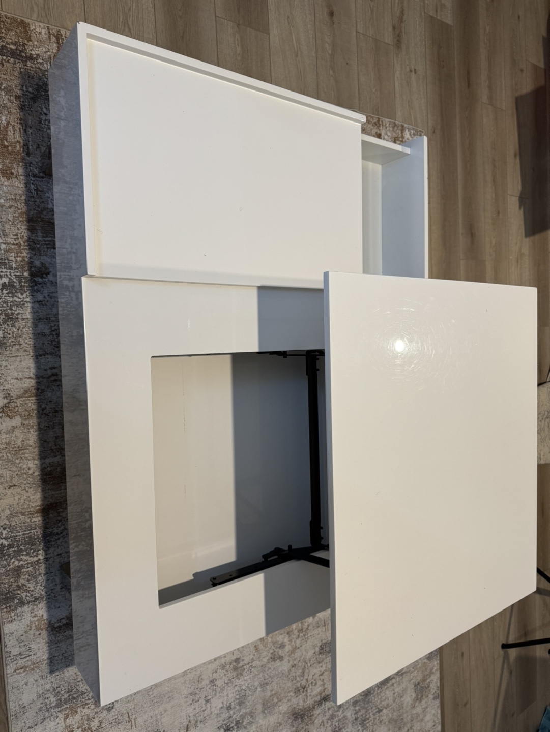 White Lift-Top Coffee Table with Storage