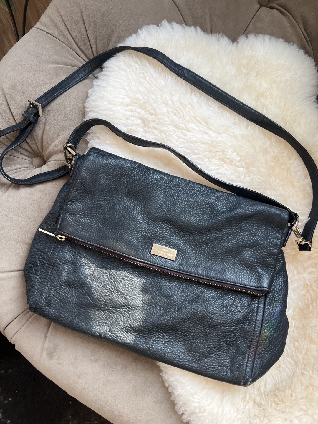 Kate Spade Black Leather Crossbody Bag