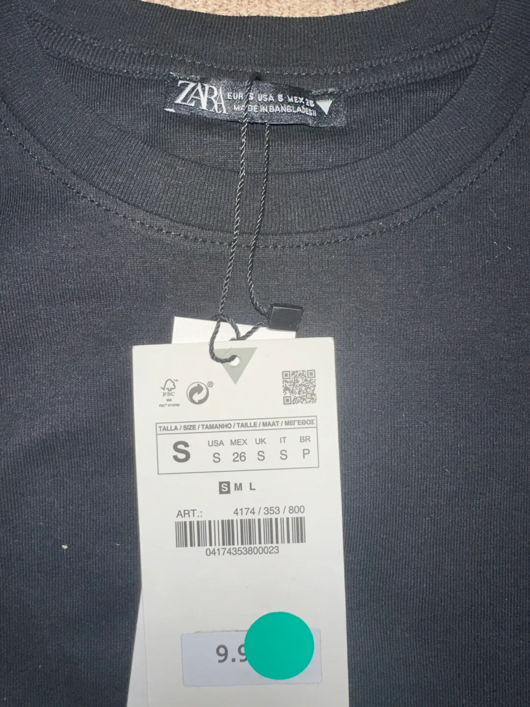 Zara Women's Small Black and White T-Shirt Bundle image indicator(3)