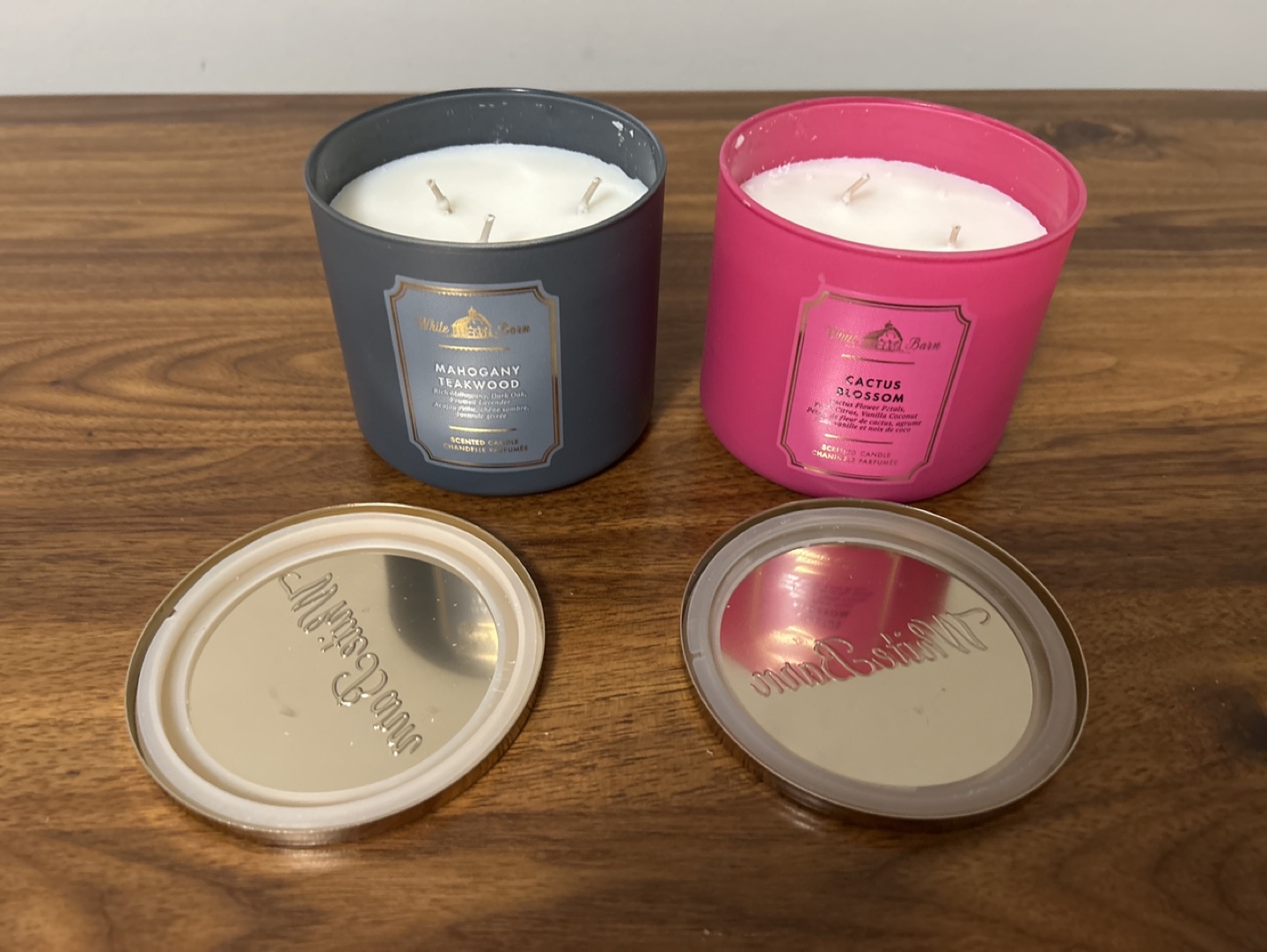 White Barn 3-Wick Candles - Mahogany Teakwood & Cactus Blossom - photo 2