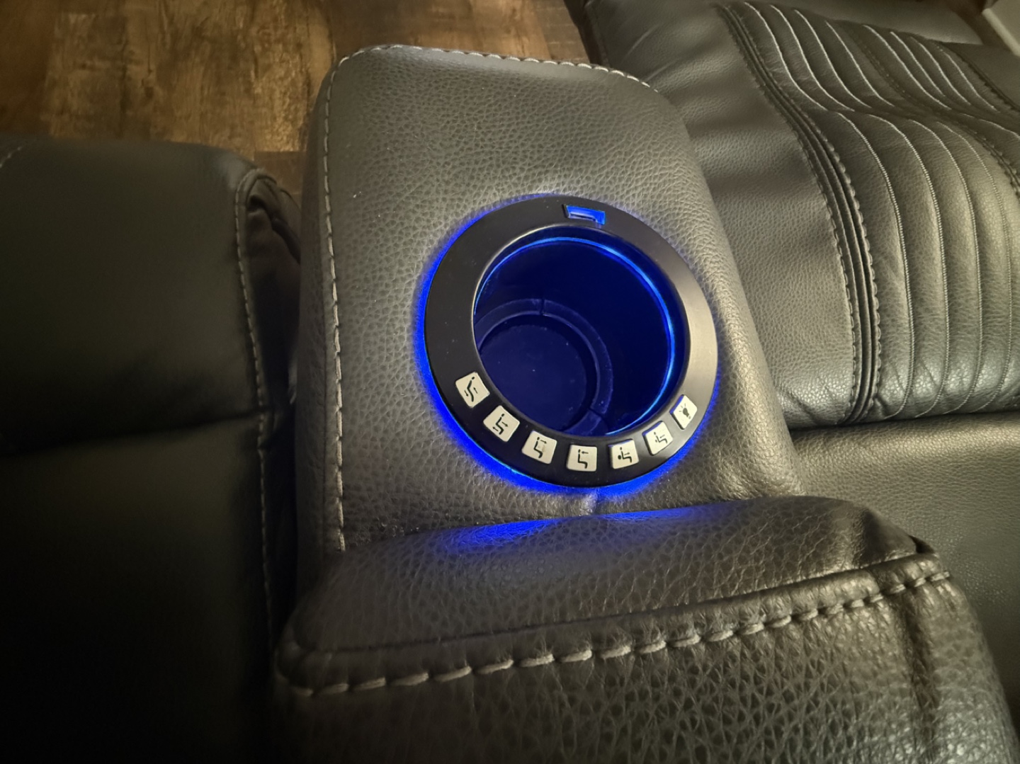 Black Leather Home Theater Seating - photo 4