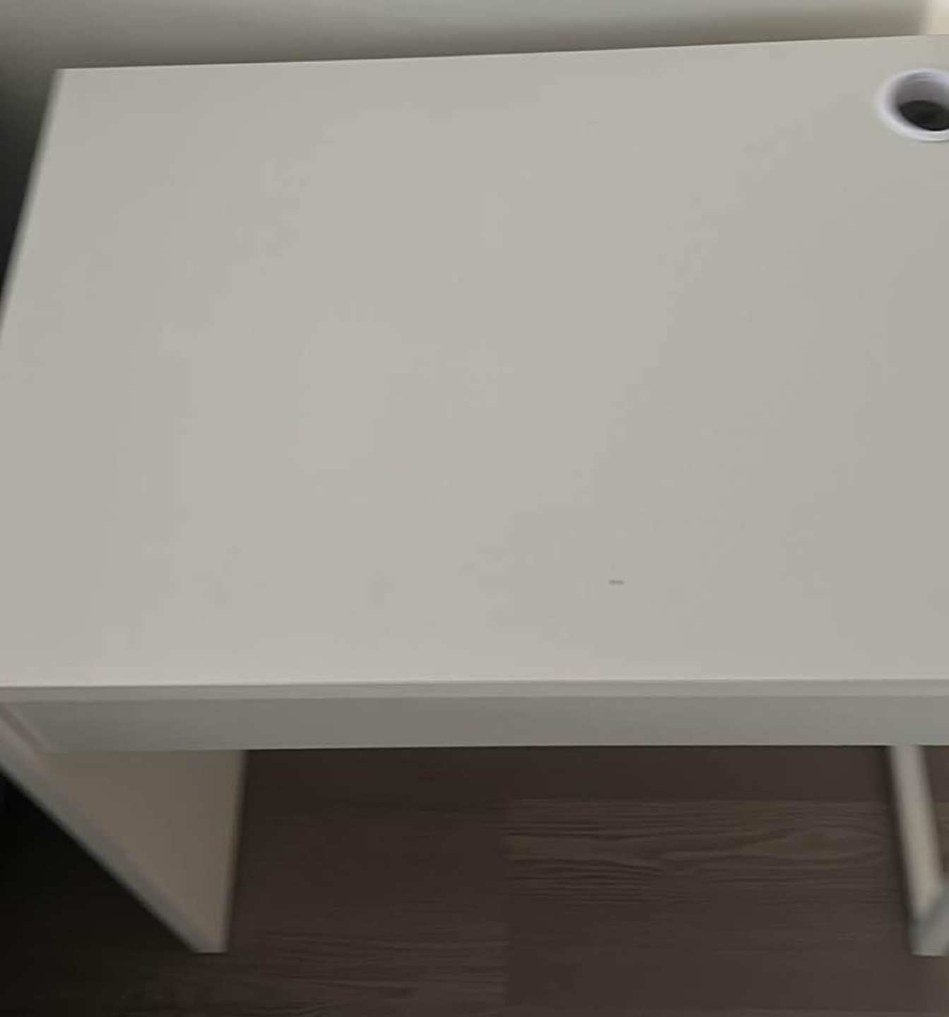 White desk with drawer