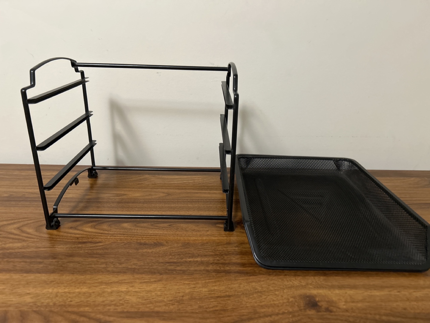 Three-Tier Black Metal Mesh Desk Organiser - photo 5