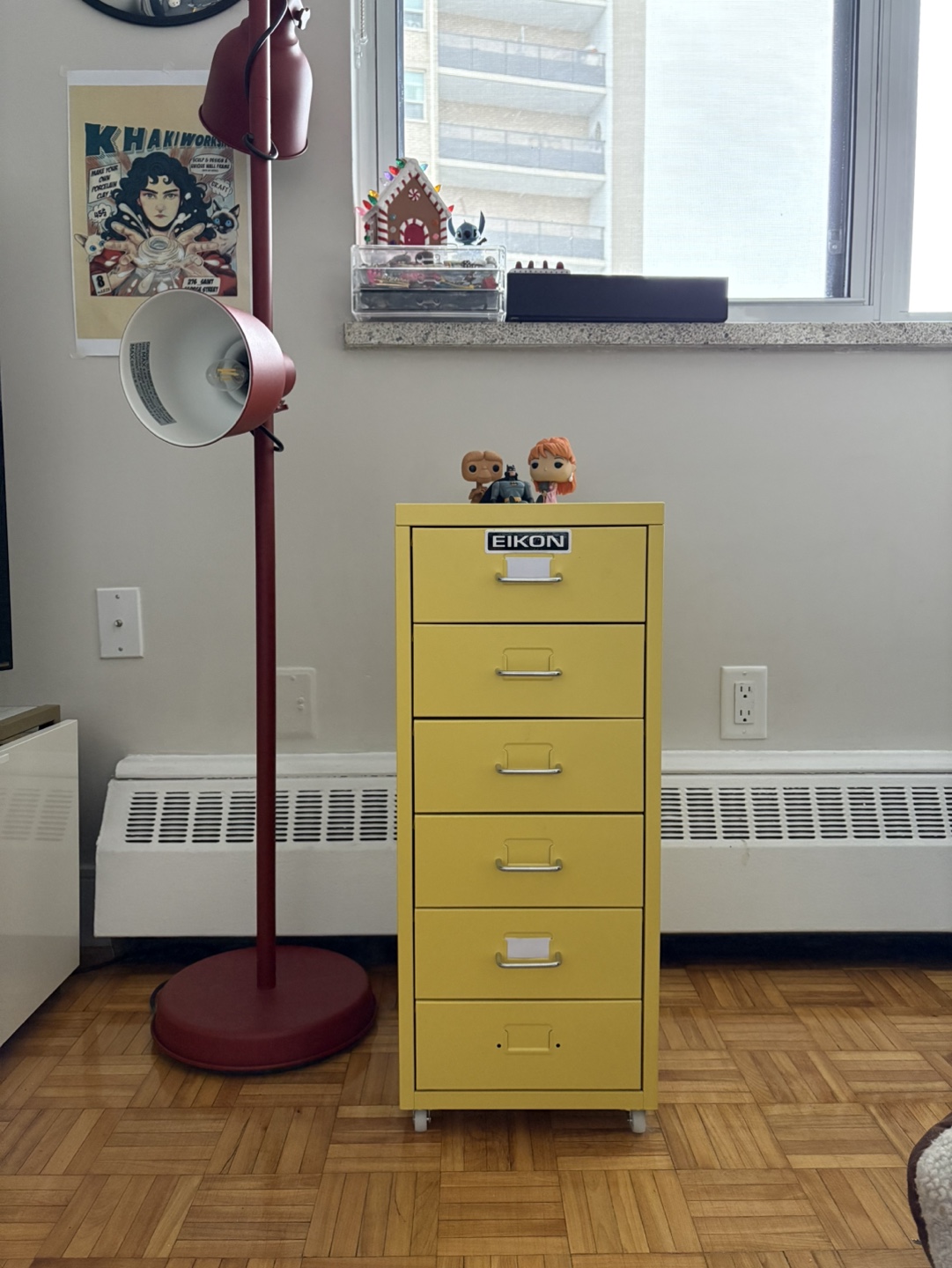 IKEA Yellow 6-Drawer Mobile Filing Cabinet - photo 2