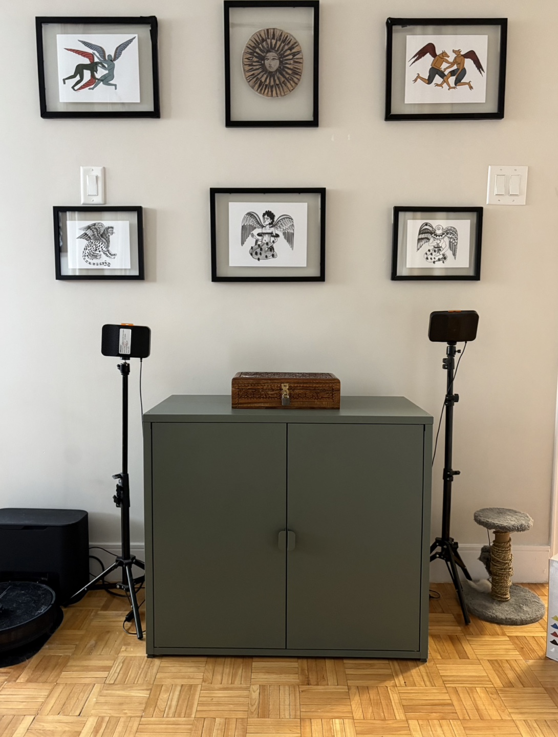 IKEA Green Metal Cabinet