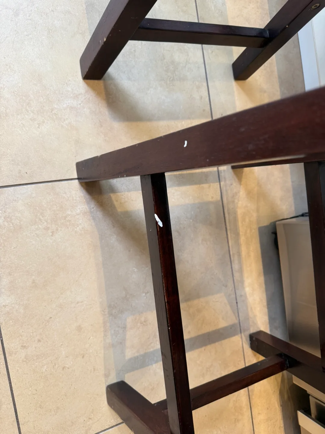 Two solid wood bar stools image indicator(5)