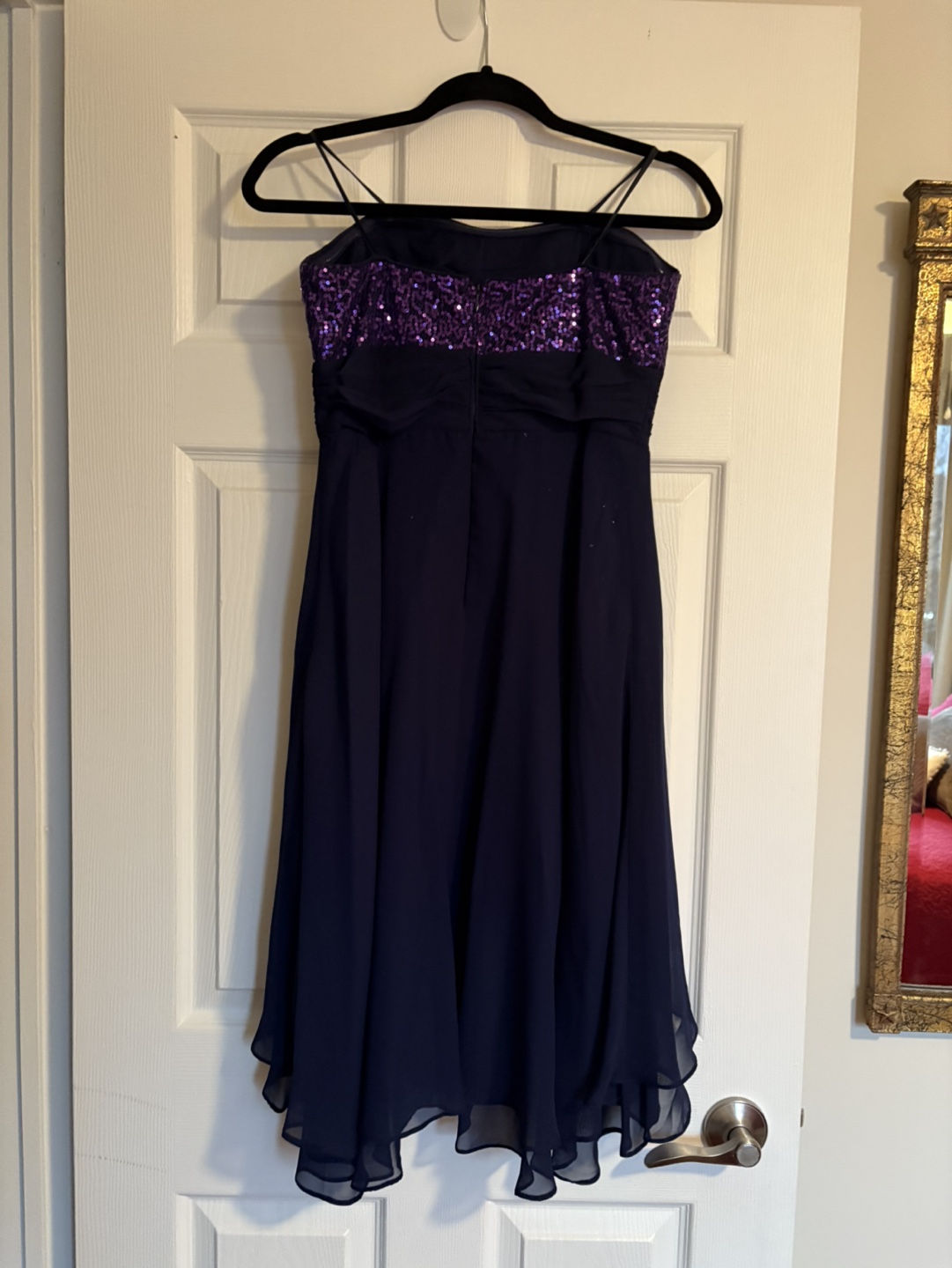 Stunning Purple Sequin Navy Blue Dress - photo 2