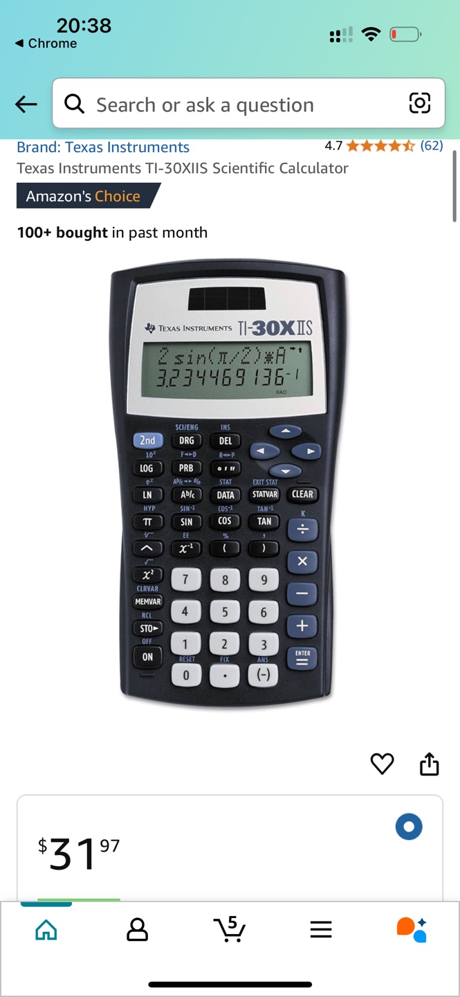 Texas Instruments TI-30XIIS Scientific Calculator with Case - photo 2