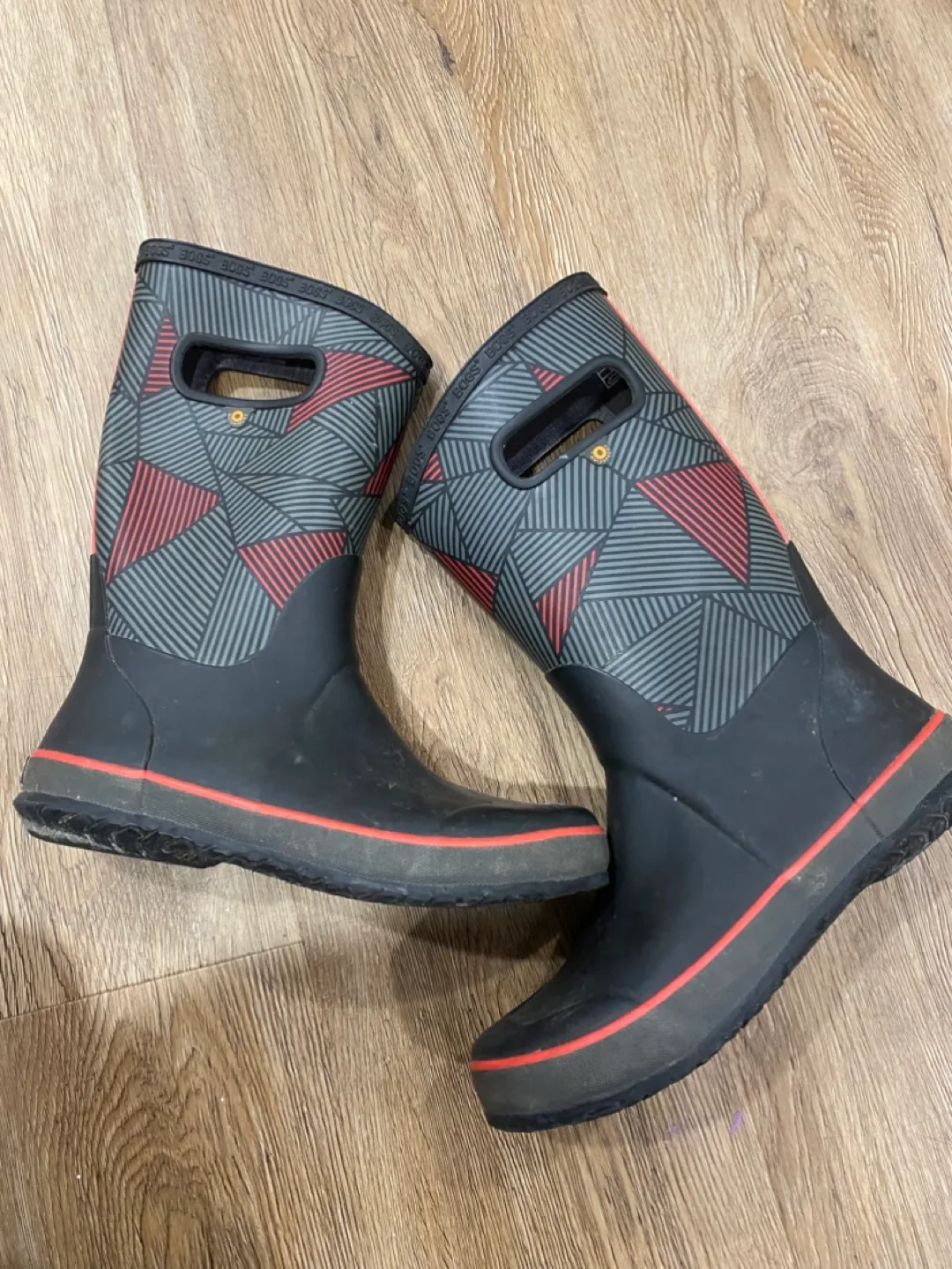 Bogs Kids' Geo Rubber Boots - Size 6 Youth thumbnail