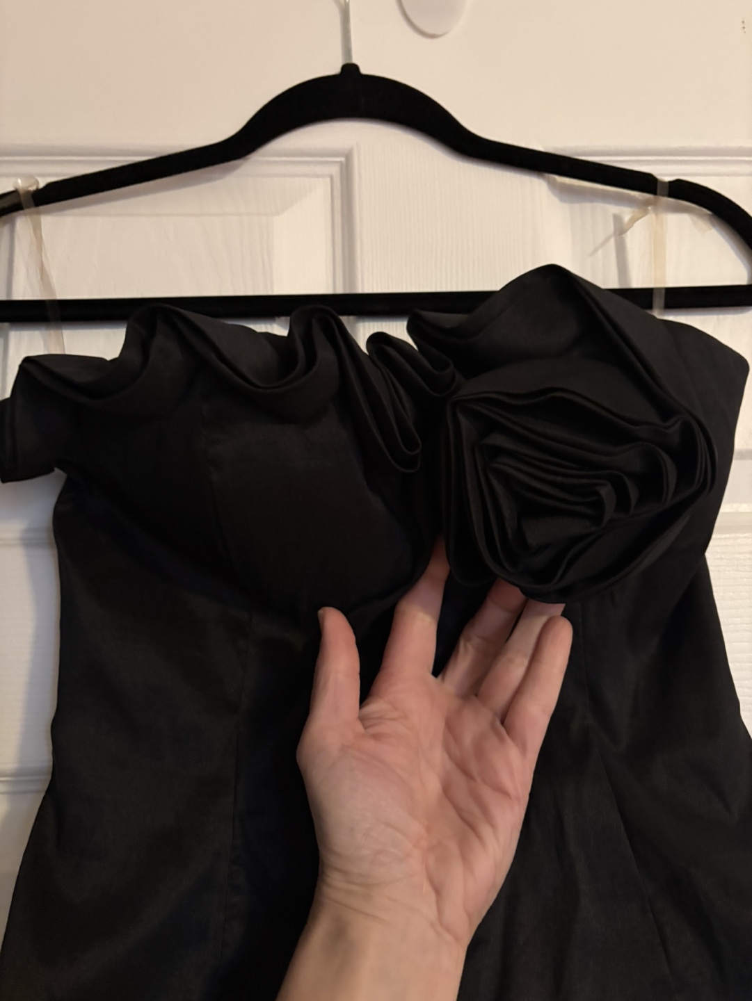 Black strapless cocktail dress - photo 3