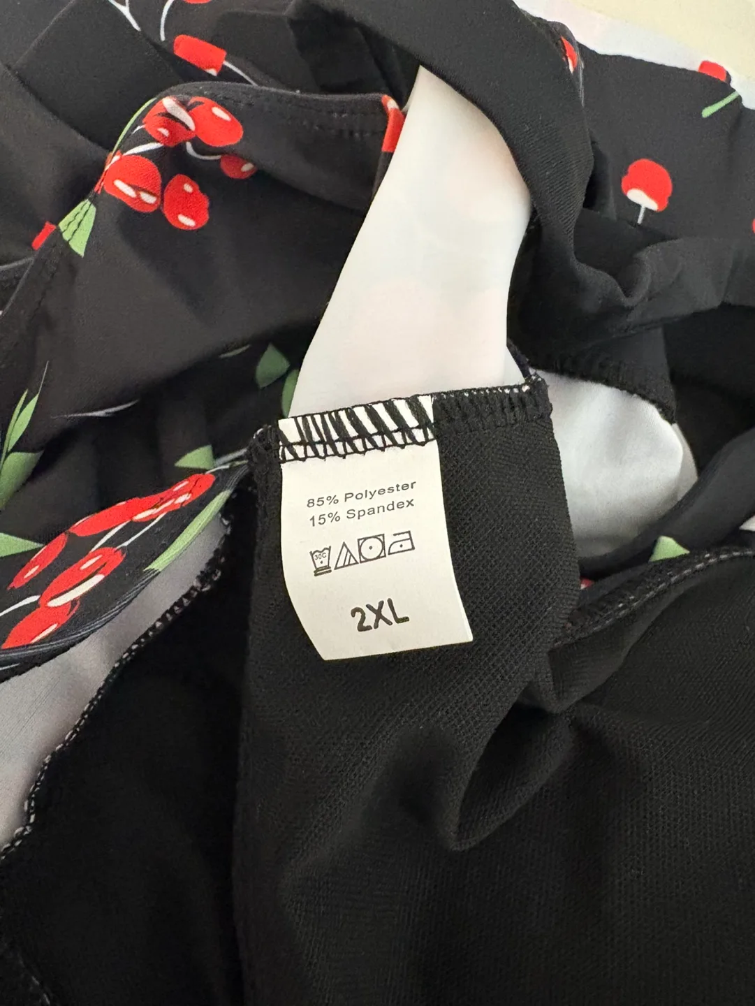 New Cherry Print Bikini Swimsuit with Skirt image indicator(6)