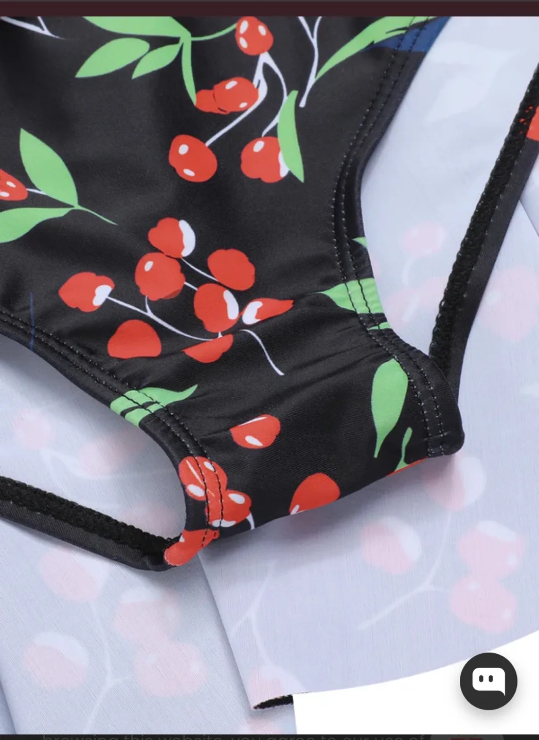 New Cherry Print Bikini Swimsuit with Skirt image indicator(7)