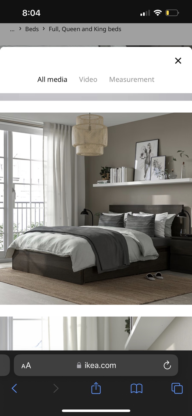 IKEA MALM Double Bed Frame with Storage Drawers - photo 4