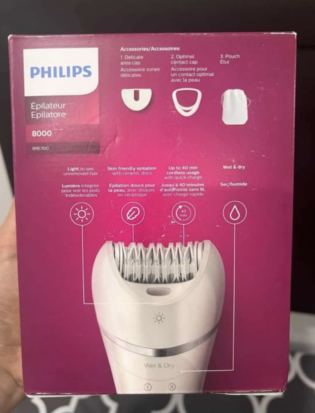 Philips Epilator Series 8000, BRE700/14, Wet & Dry - photo 3