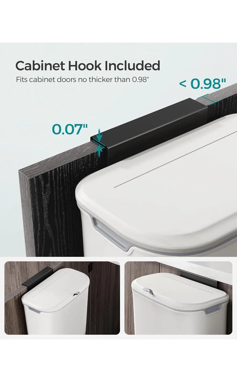 2.4 gallon White Hanging Kitchen Trash Bin (used) #freecycle 💚 image indicator(9)