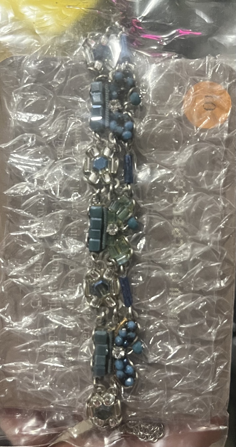 Ayala Bar Bracelet - Blue and Silver Beaded Charm Bracelet - photo 2
