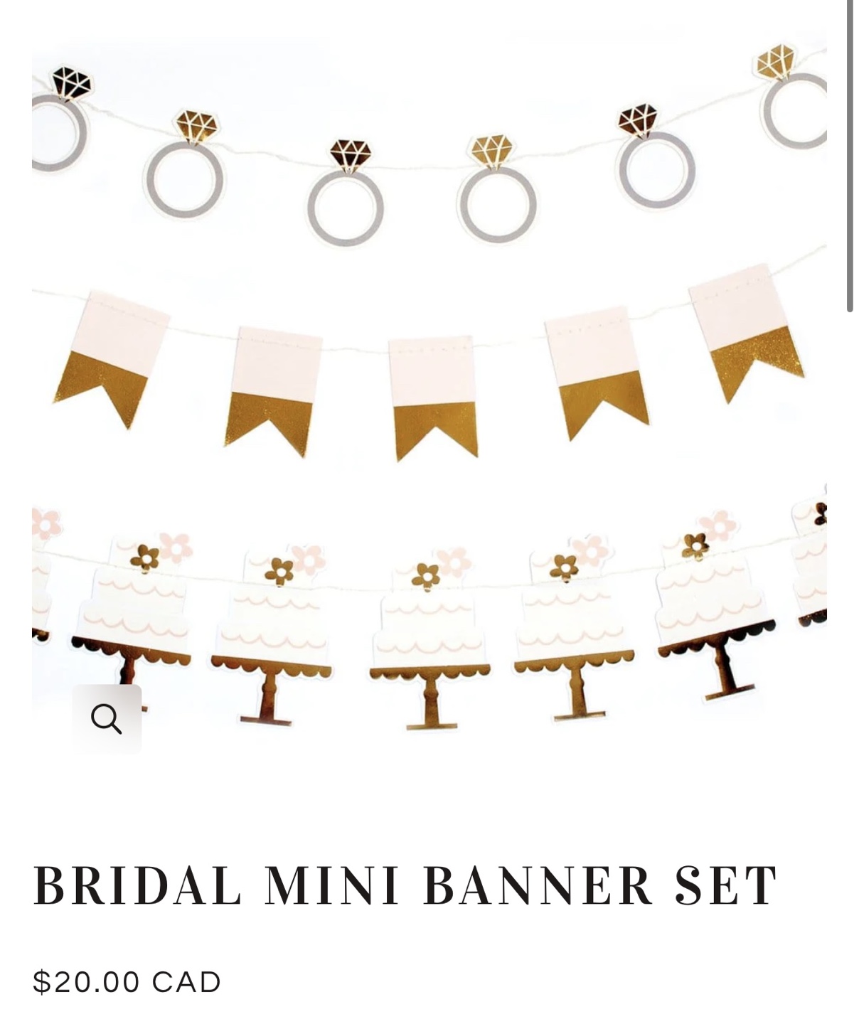 💍 🎊NEW PaperLove Mini Wedding/ Bridal Party Banner Set - photo 3