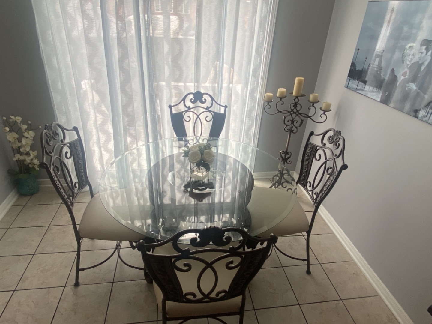 Glass-top Dining Table Set with Four Chairs - photo 3