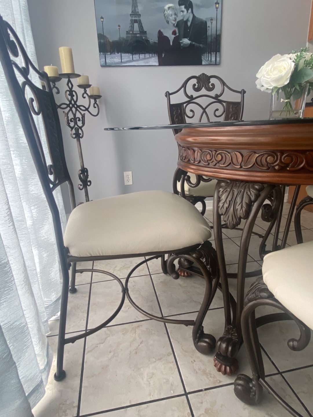 Glass-top Dining Table Set with Four Chairs - photo 5