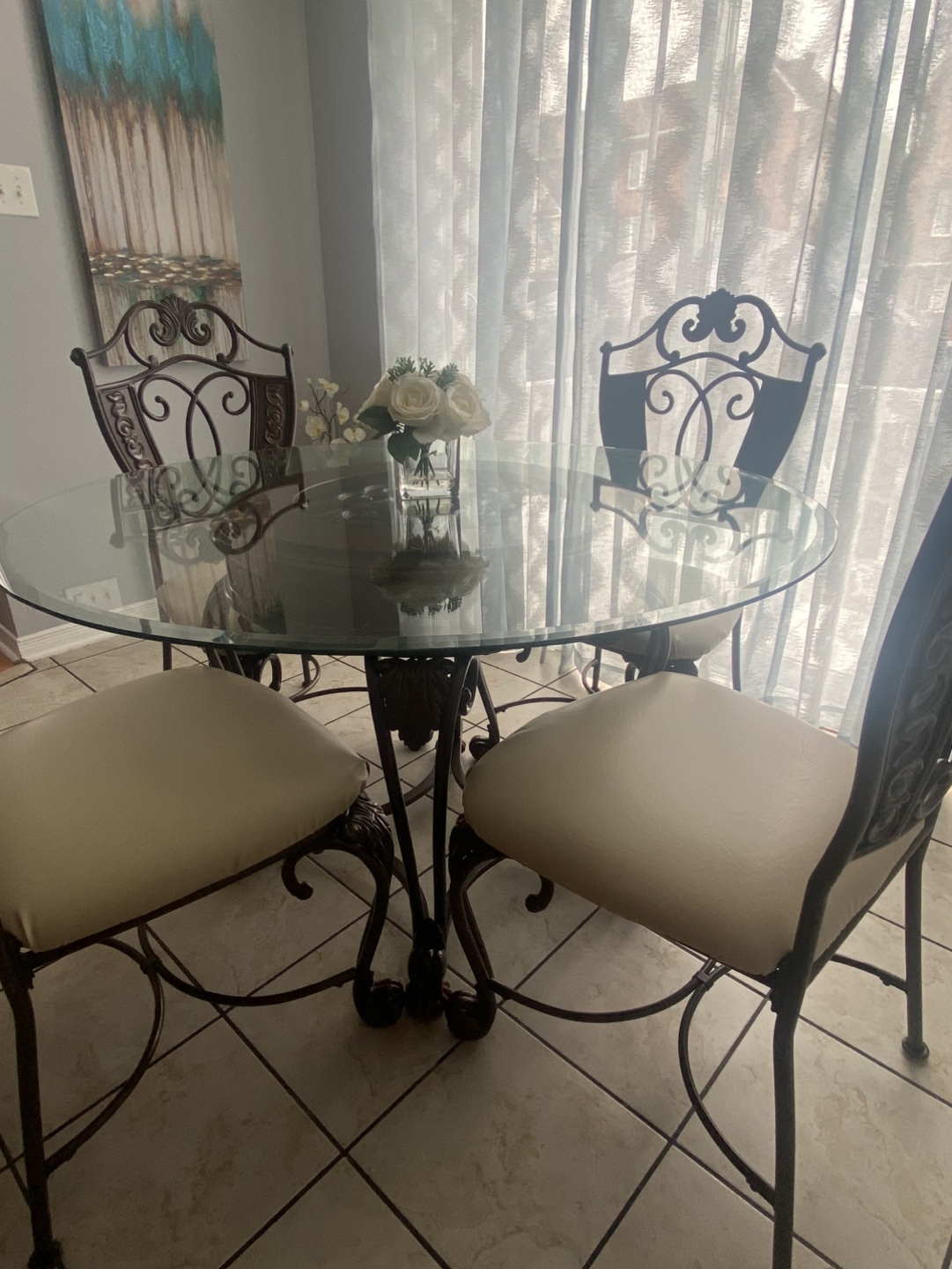 Glass-top Dining Table Set with Four Chairs - photo 2