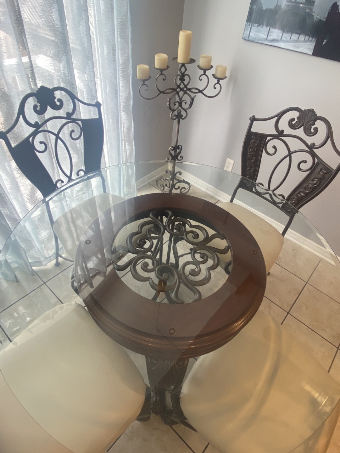 Glass-top Dining Table Set with Four Chairs - photo 4