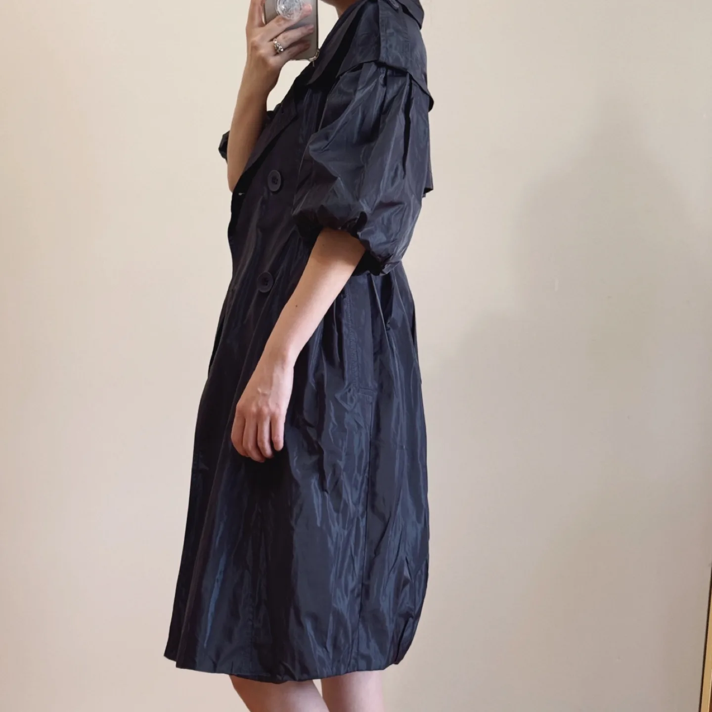 Vintage Puff Sleeve Windbreaker Coat image indicator(3)