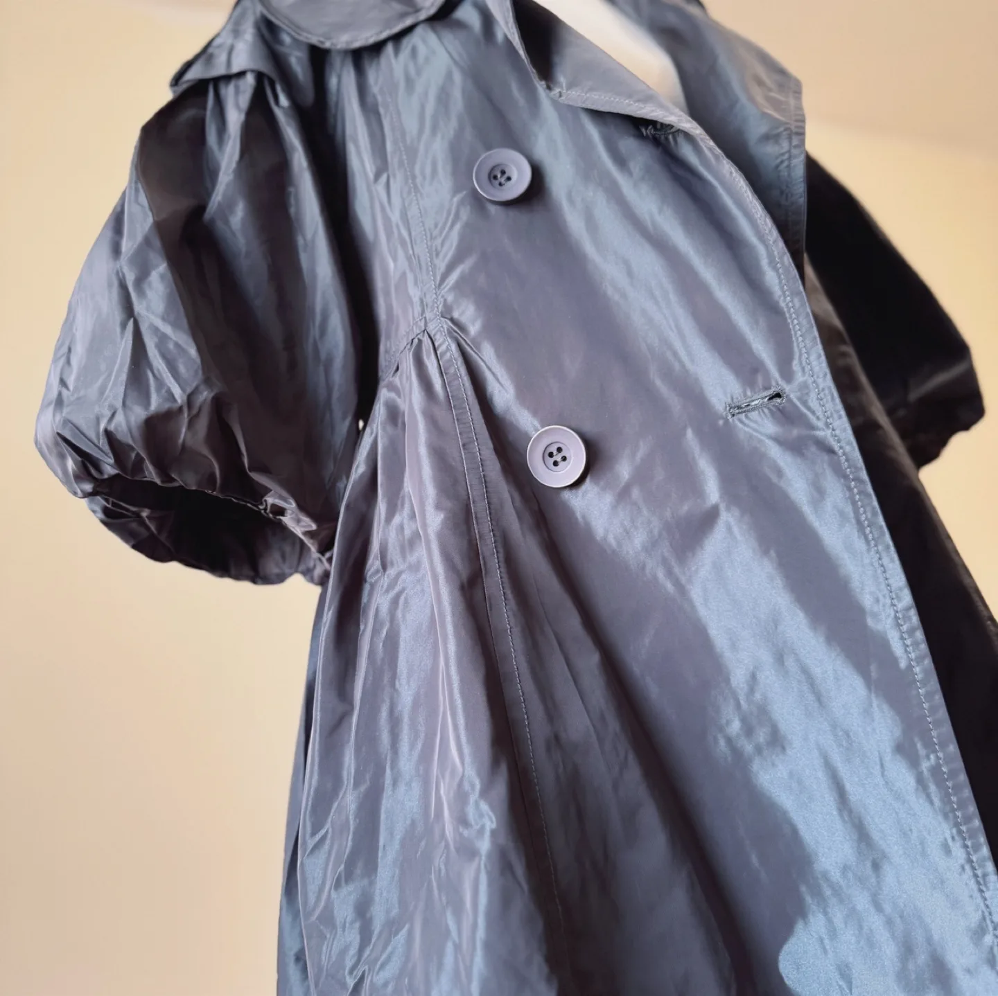 Vintage Puff Sleeve Windbreaker Coat image indicator(8)