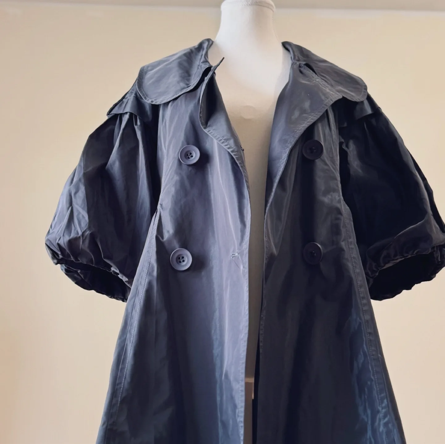 Vintage Puff Sleeve Windbreaker Coat image indicator(4)