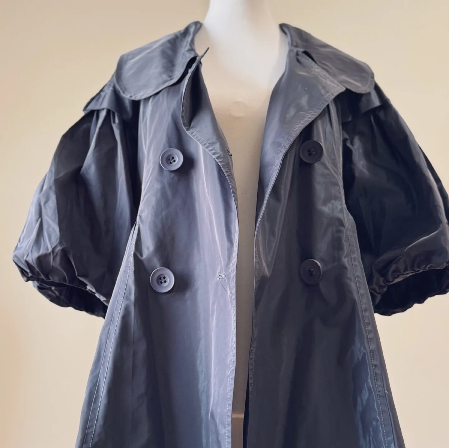 Vintage Puff Sleeve Windbreaker Coat image indicator(6)