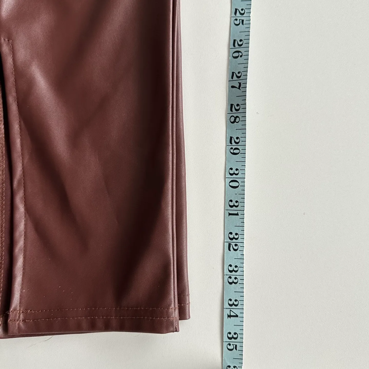 💚PrettyLittleThing Brown Faux Leather Leggings Large image indicator(7)