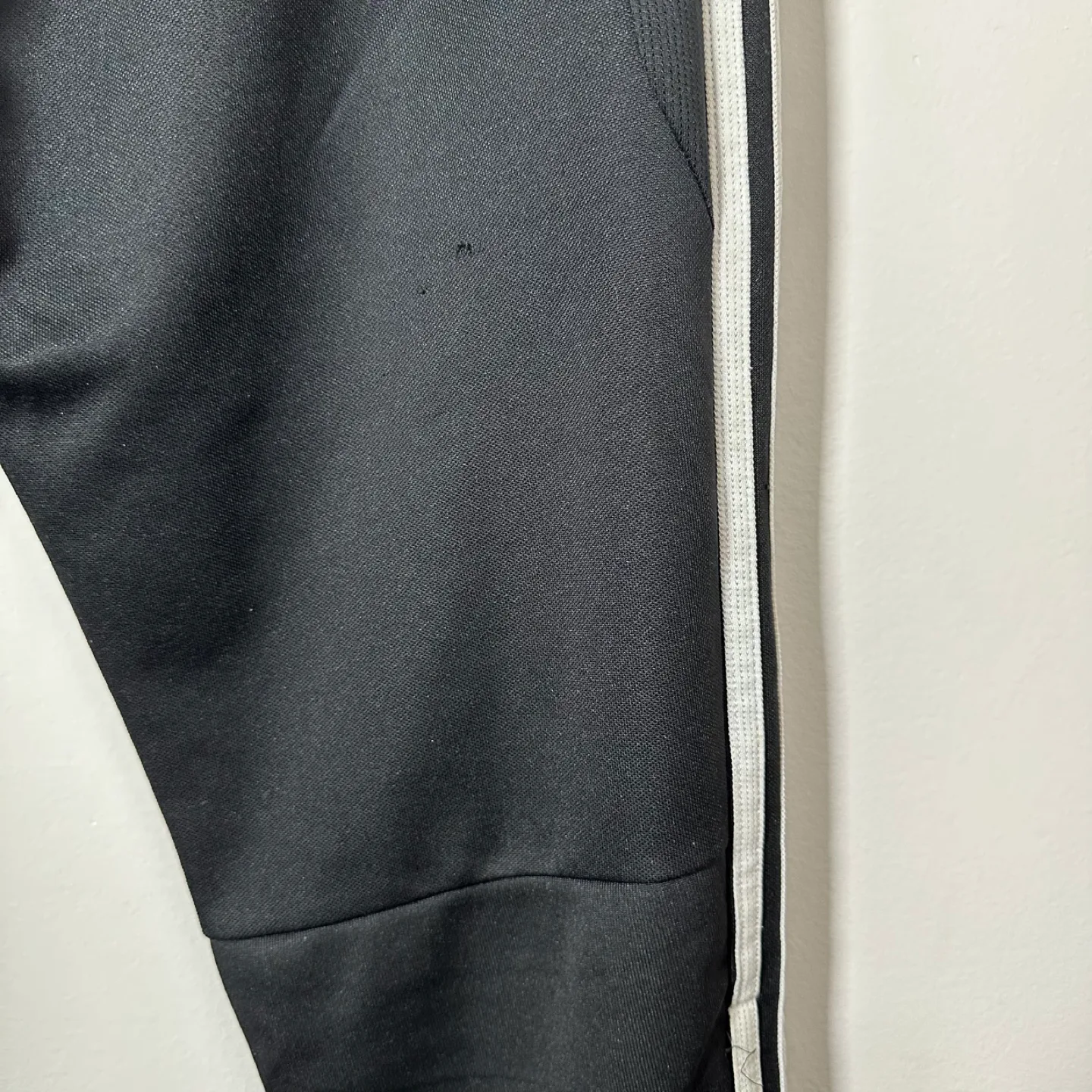 Adidas Women’s Black Track Pants White Stripes Zip Ankle Medium image indicator(7)