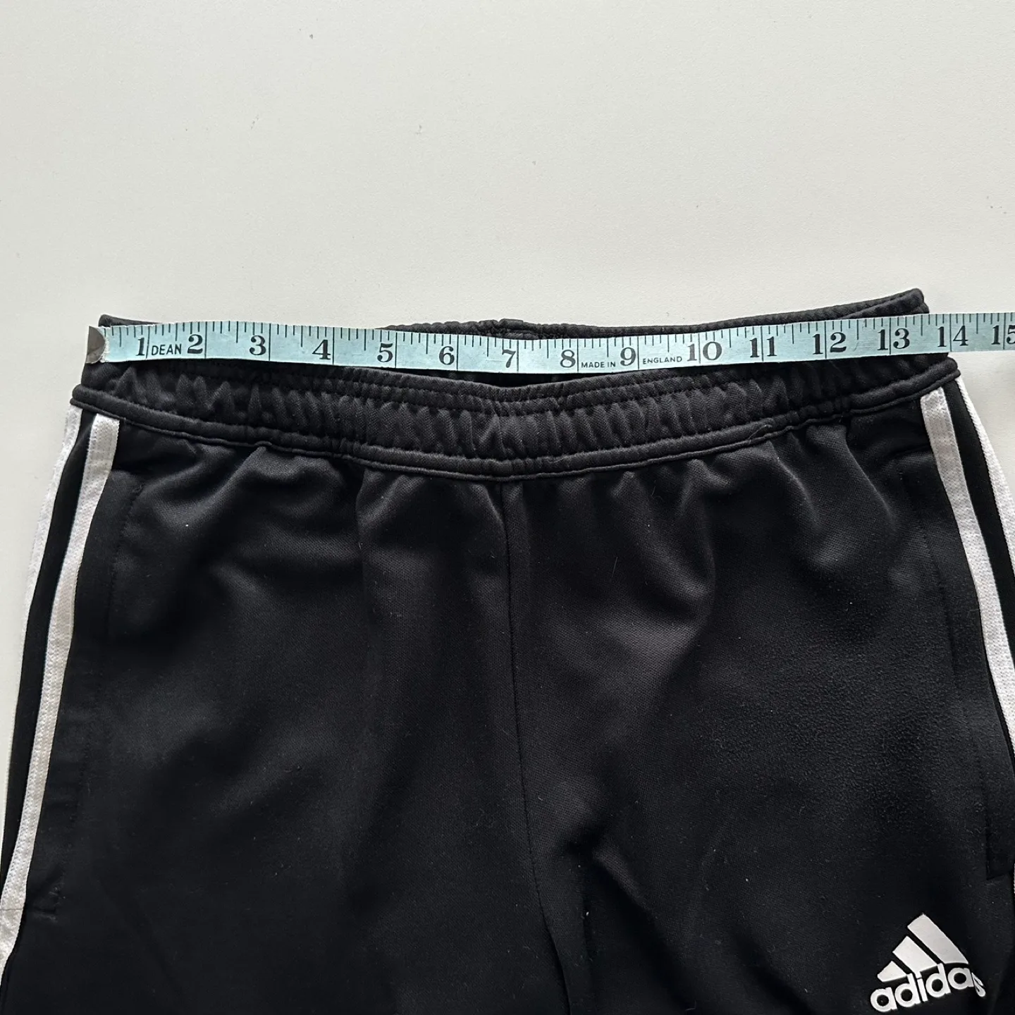 Adidas Women’s Black Track Pants White Stripes Zip Ankle Medium image indicator(8)