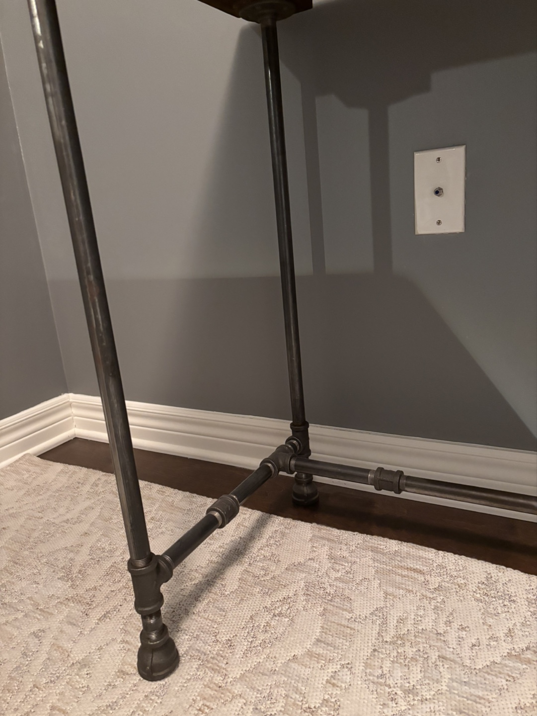 Industrial Style Desk with Metal Pipe Legs - photo 4