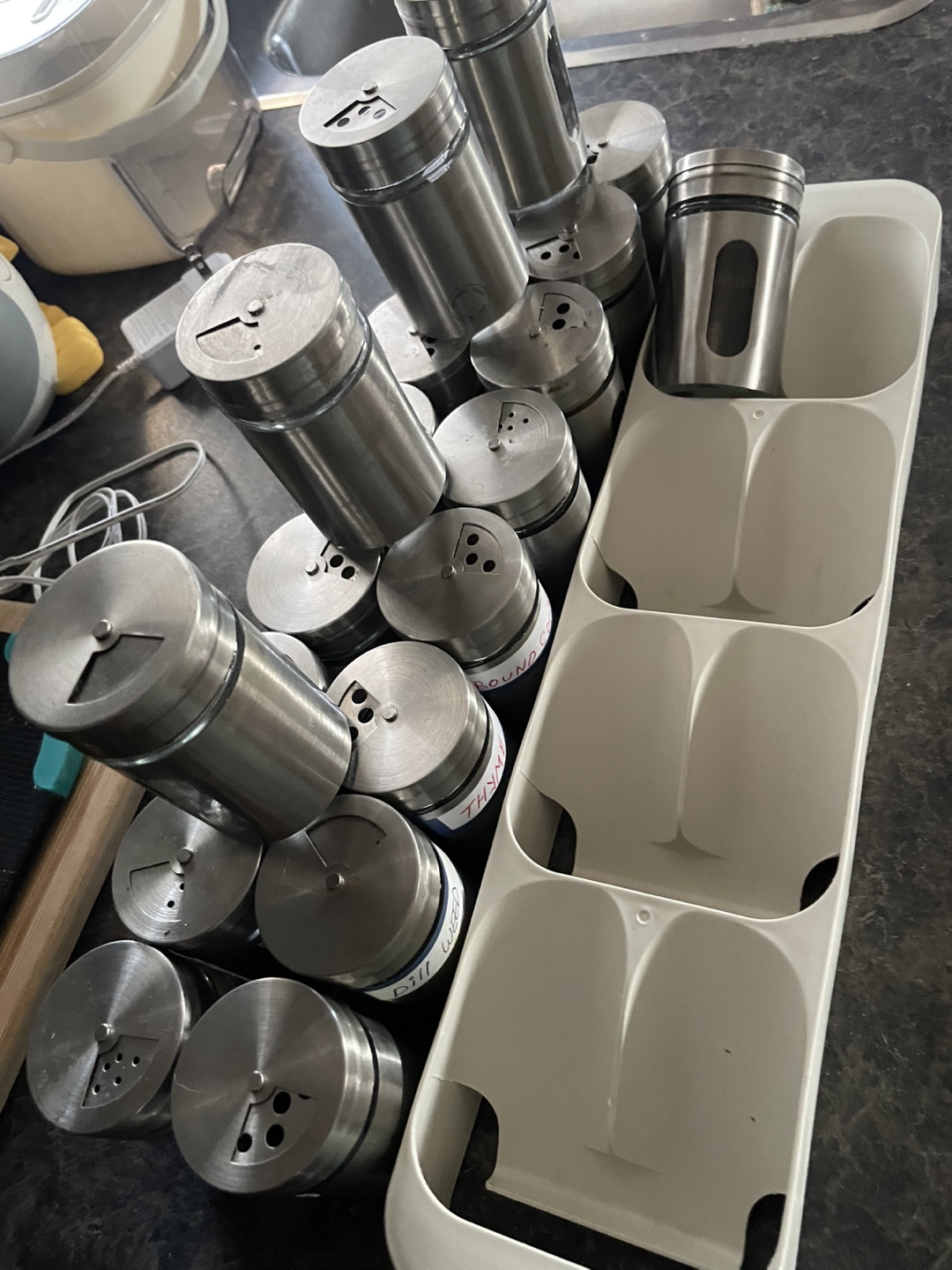 Spice Rack with Stainless Steel Spice Jars