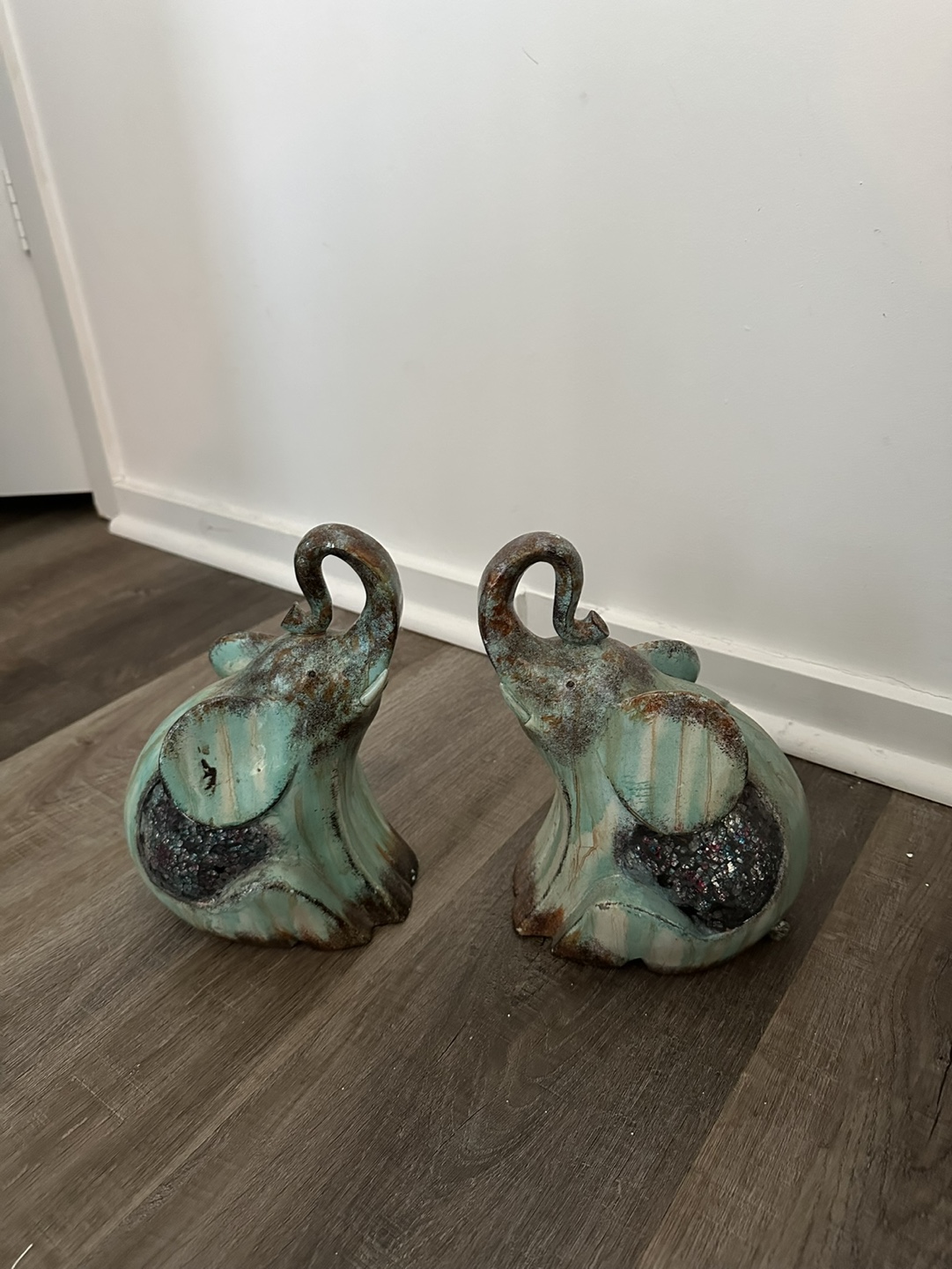Pair of Decorative Elephant Figurines