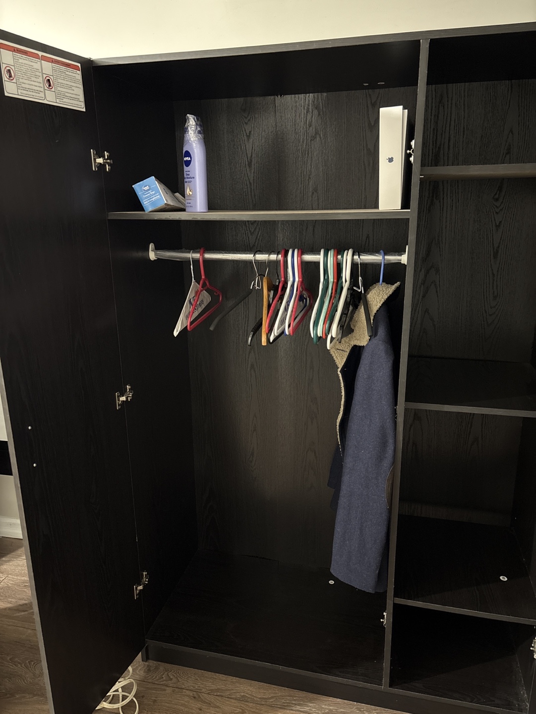 Black Wardrobe Armoire - photo 3