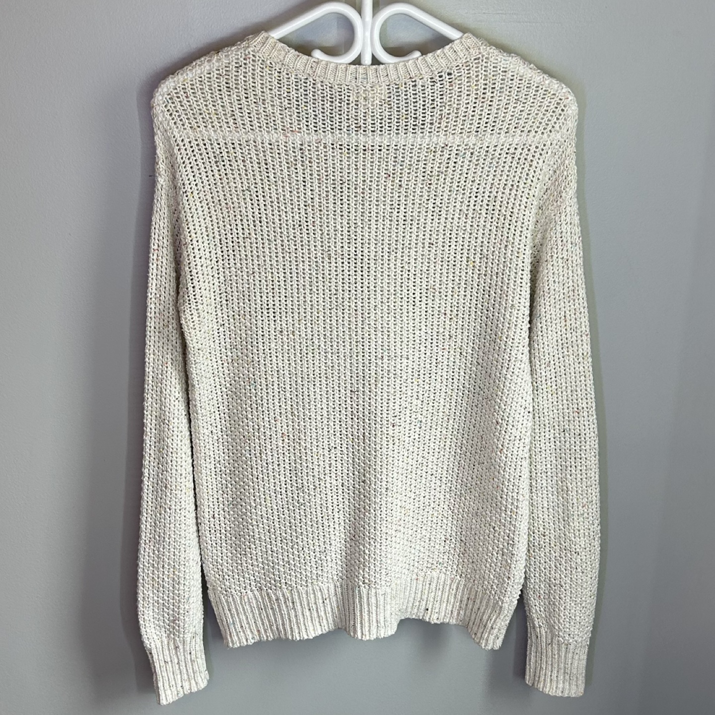 Mossimo Cream Multicoloured Fleck Knit Crewneck Sweater Size M - photo 4
