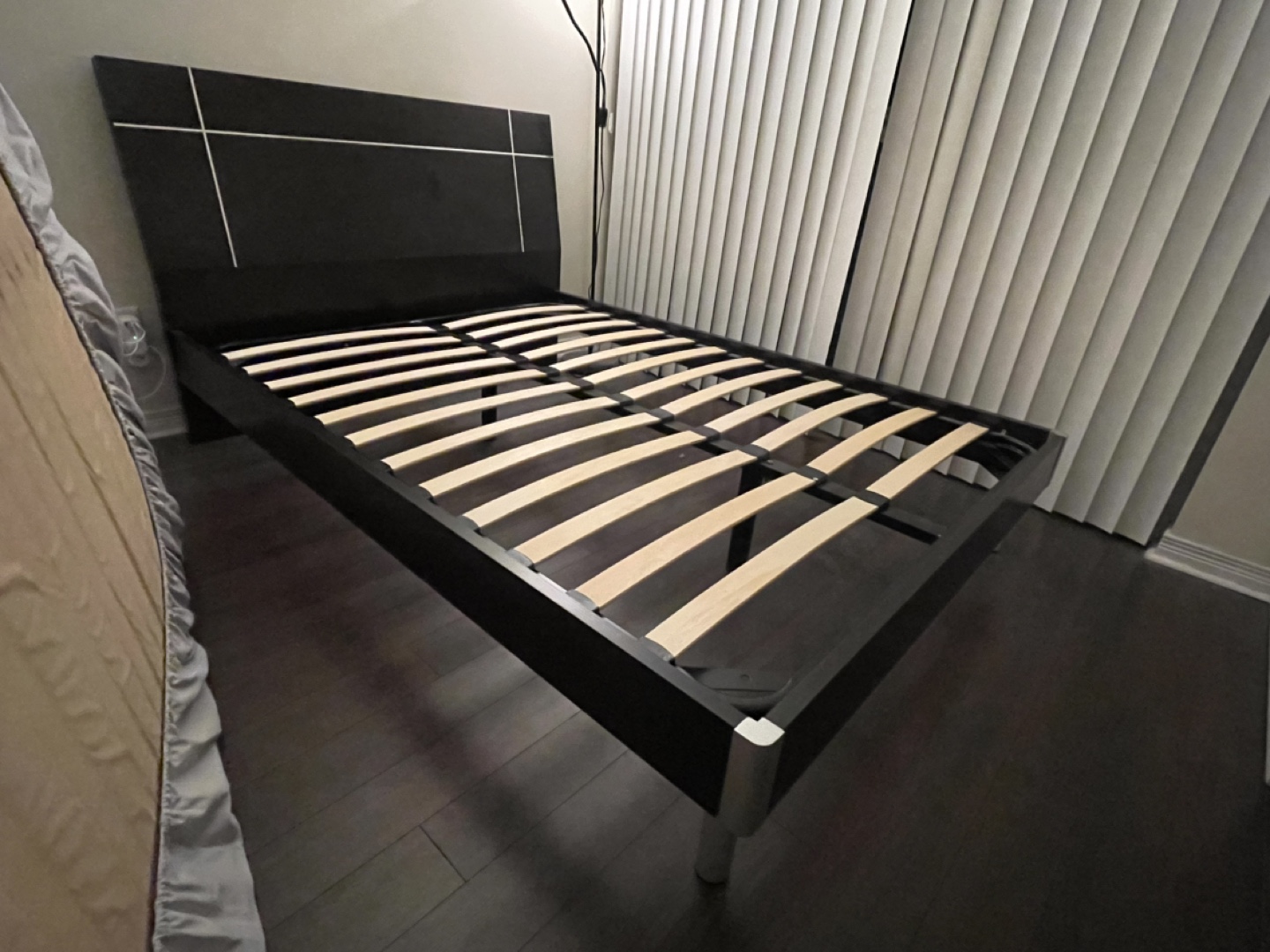 Structube Double Bed Frame with Slatted Base